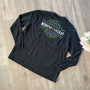 Men's Monster Energy Black Unleash the Beast Long Sleeve Top